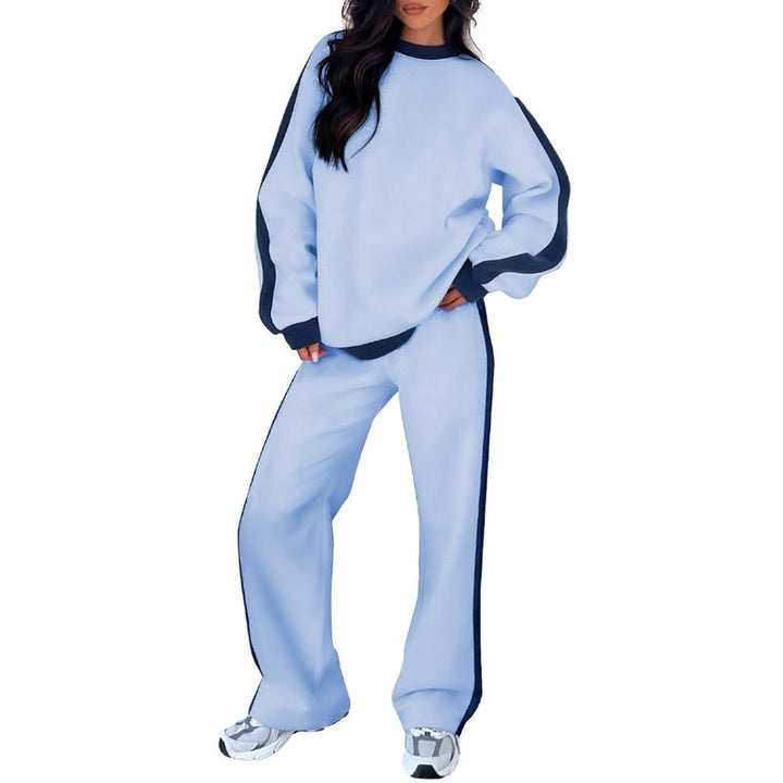 Sally – Comfortable Sweatshirt and Straight Leg Pants Lounge Set