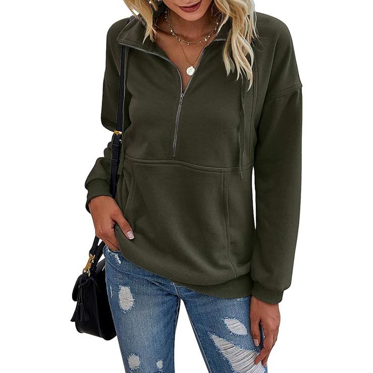 Annie – Lapel Zip-Up Casual Pullover Sweatshirt