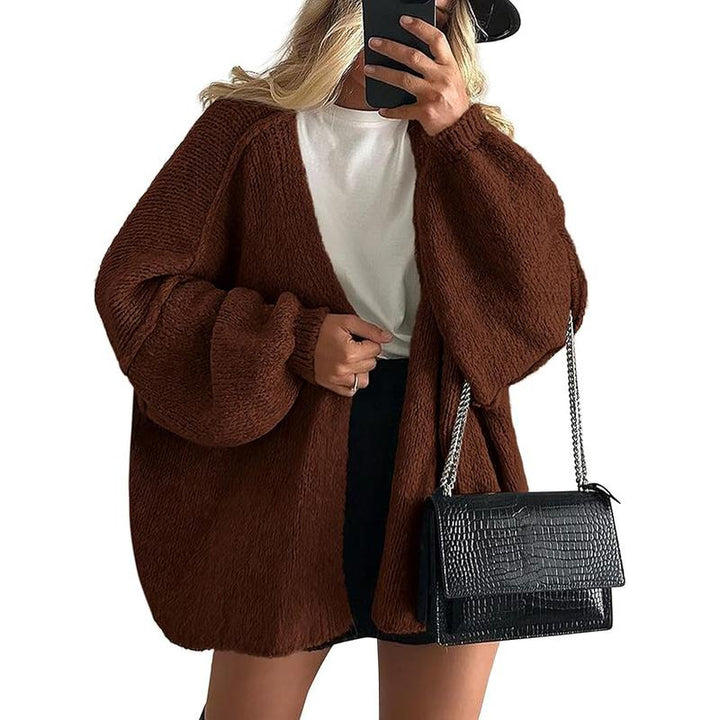 Sheena – Oversized Lantern Sleeve Autumn Knit Cardigan