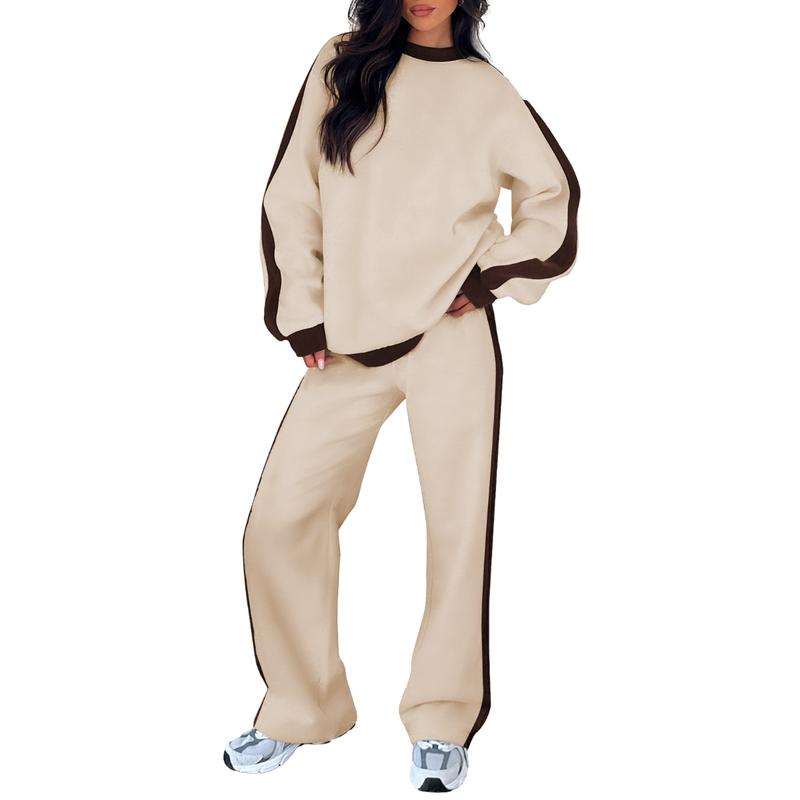 Sally – Comfortable Sweatshirt and Straight Leg Pants Lounge Set