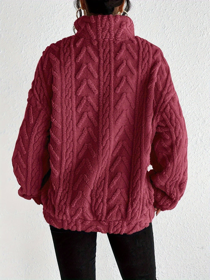 Heidi – Open Front Knit Cardigan with Cartoon Print