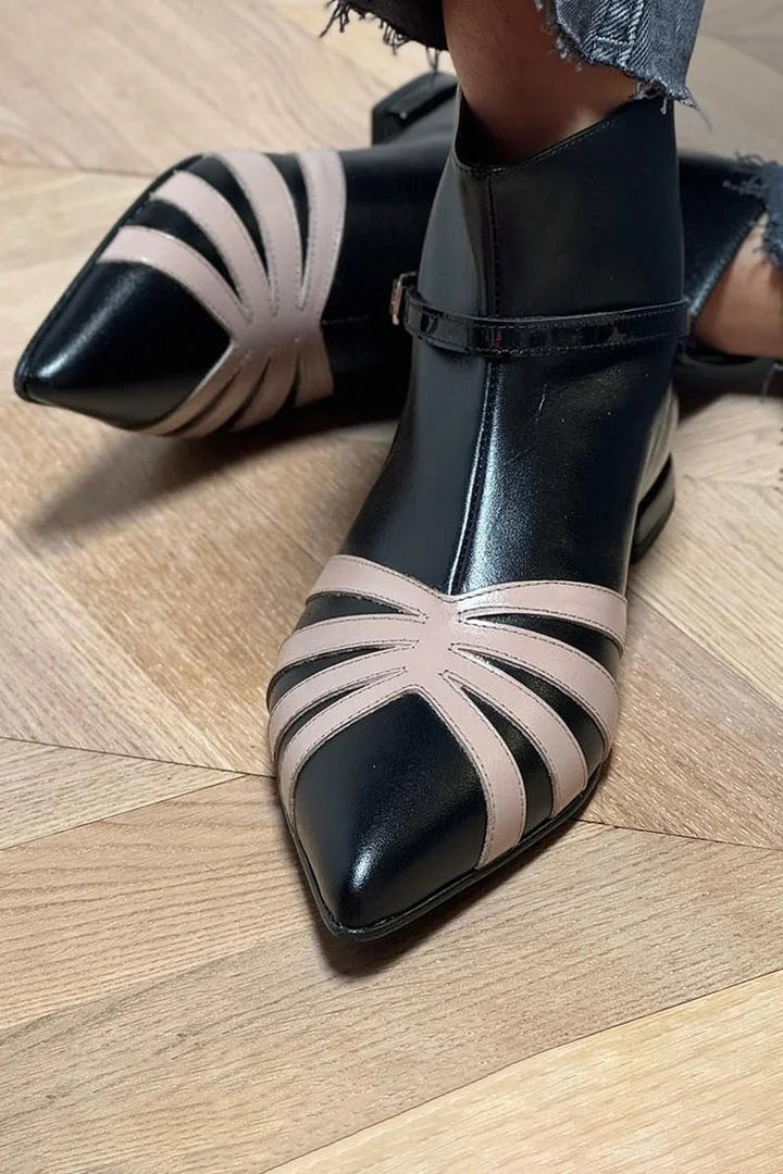 Josephine – Pointed Geometric Ankle Boot