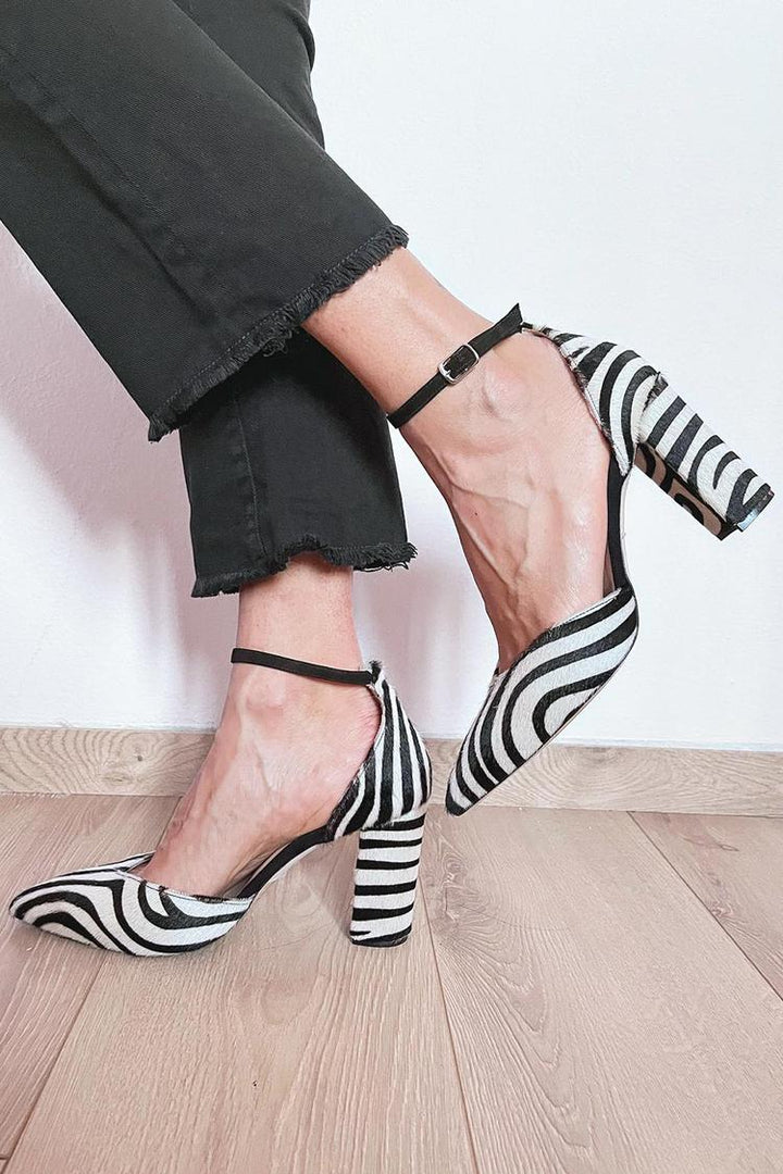 Rosalind – Animal Print Ankle Strap Pumps