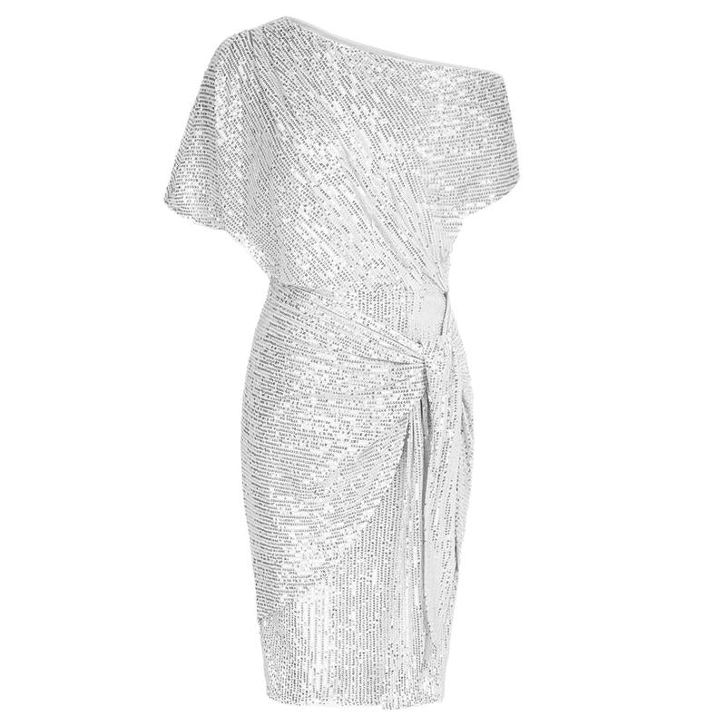 Anthea – Elegant Sequined Off-Shoulder Bodycon Party Dress