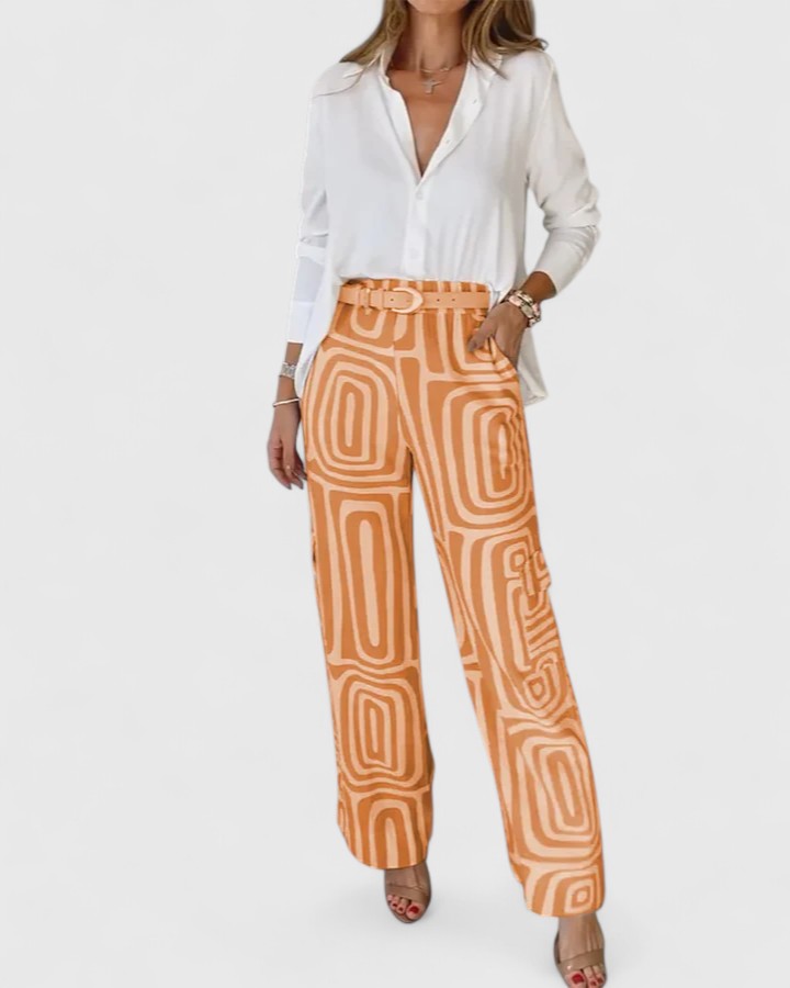 Camilla – Elegant Two-Piece Set With Belt