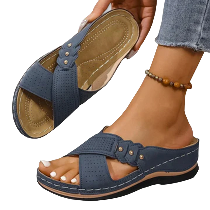 Jennifer – Crossover Strap Orthopedic Comfort Sandals