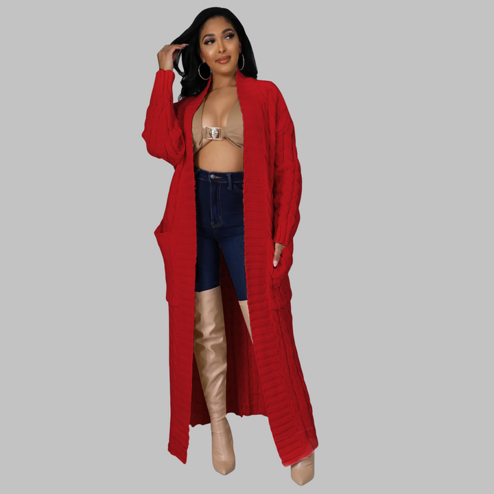 Jackie – Casual Long Sleeve Long Cardigan