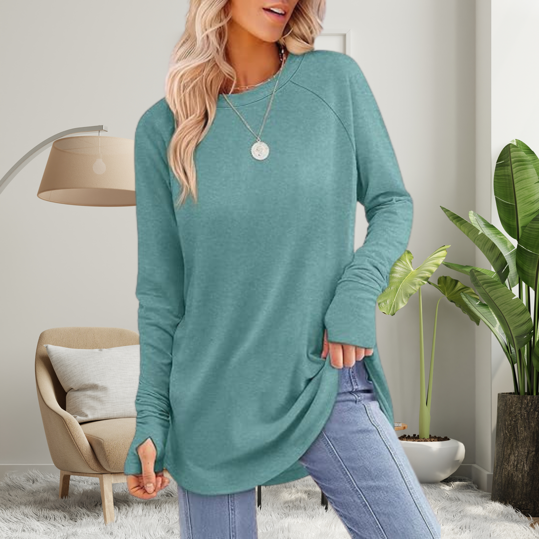 Josie – Cozy Round Neck Long Sleeve Top