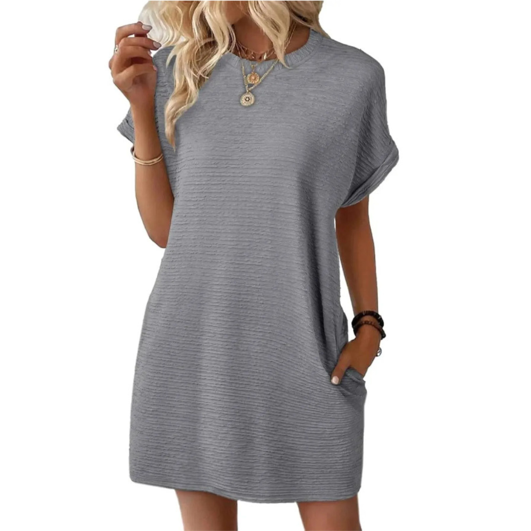 Teresa – Casual Minimalist Round Neck Summer Dress