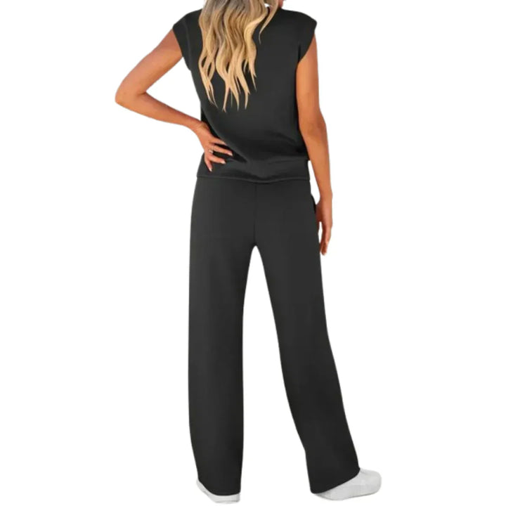 Kaiya – Sleeveless Top and Wide Leg Trouser Set