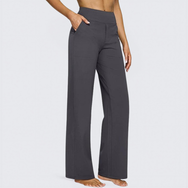 Sally – Comfortable High Waist Wide Leg Trousers