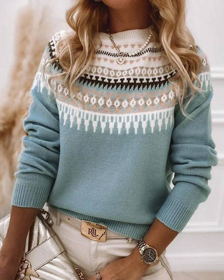 Josie – Casual Round Neck Long Sleeve Sweater