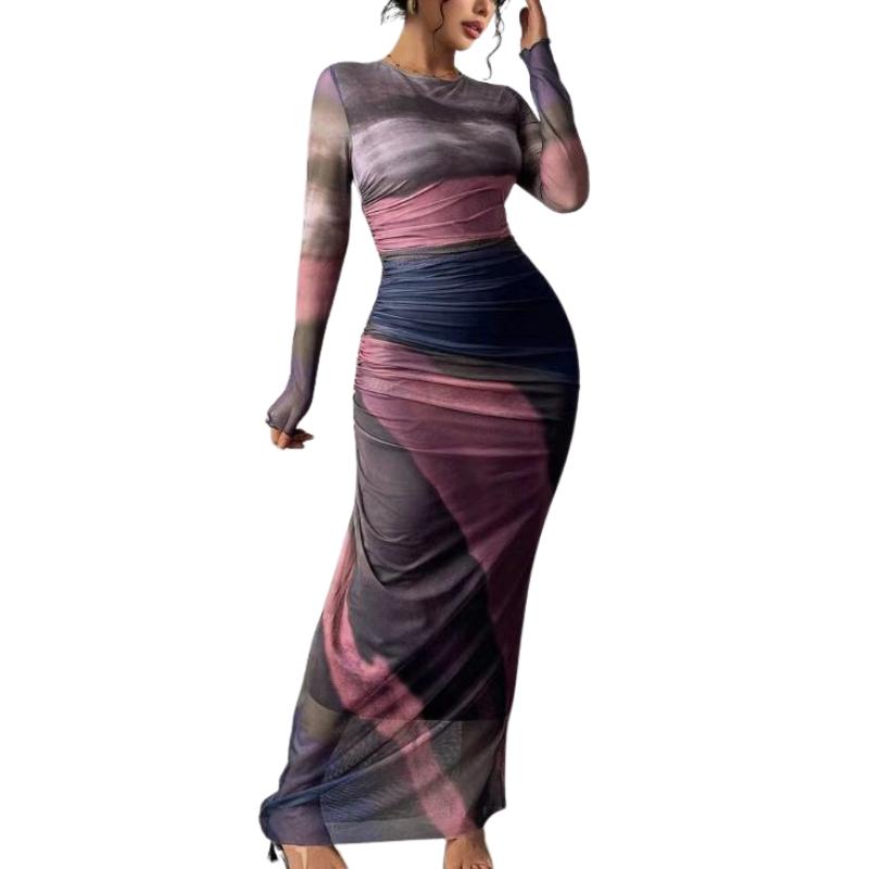 Jill – Stylish Leopard Ruched Bodycon Dress