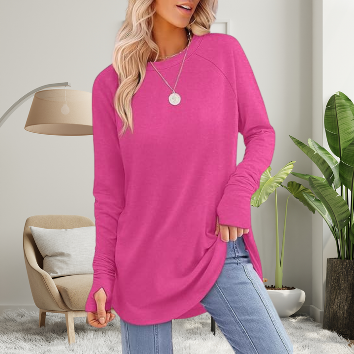 Josie – Cozy Round Neck Long Sleeve Top