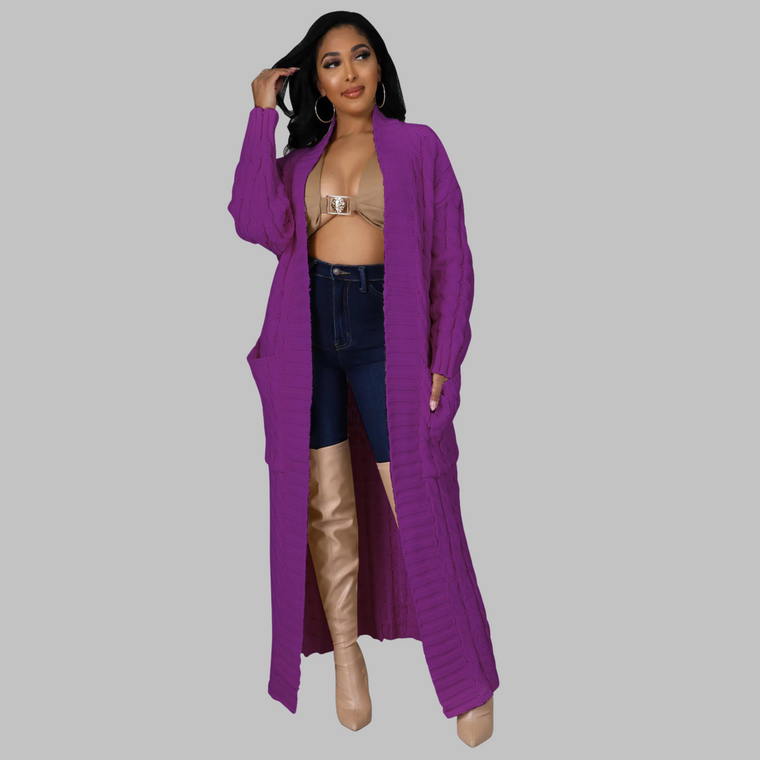 Jackie – Casual Long Sleeve Long Cardigan