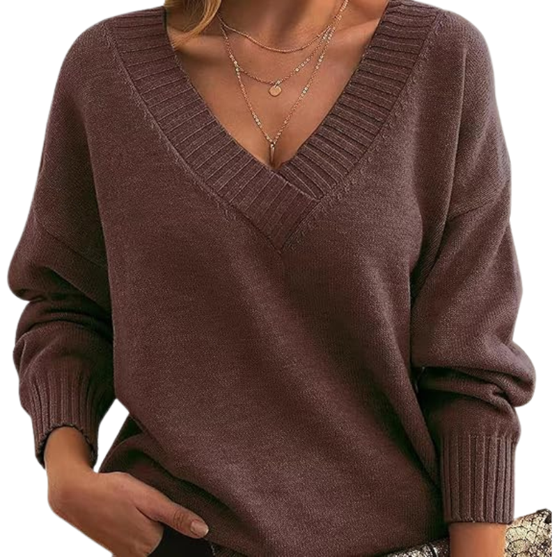 Teresa – Comfy Drop Shoulder Long Sleeve Sweater