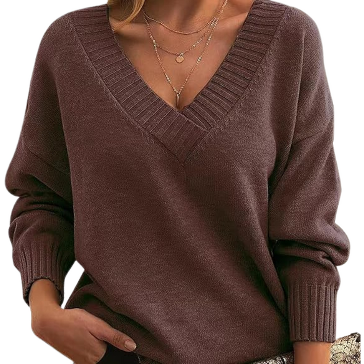 Teresa – Comfy Drop Shoulder Long Sleeve Sweater