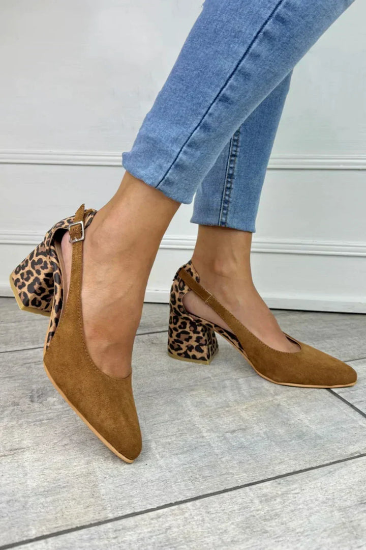 Judith – Printed Slingback Heels