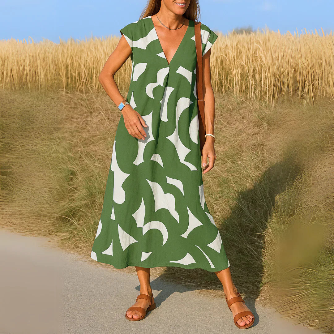 Hermia – Cutwork Detail Maxi Dress