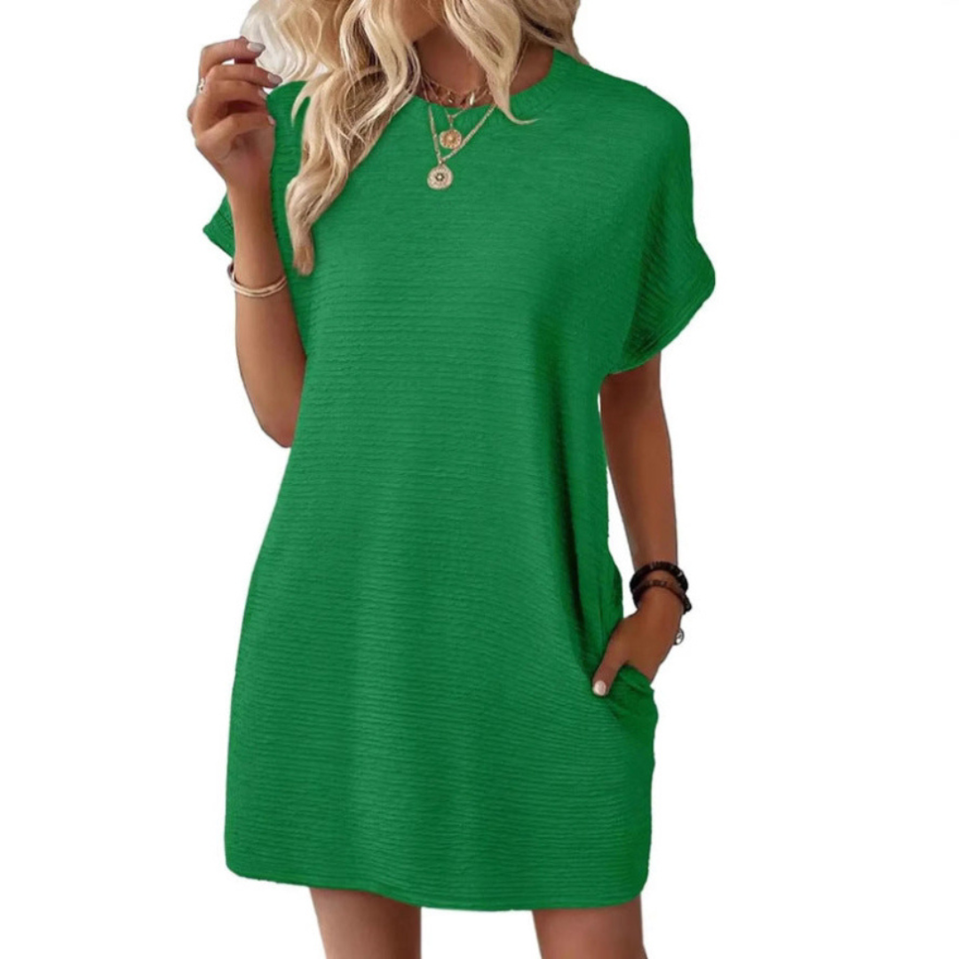 Teresa – Casual Minimalist Round Neck Summer Dress