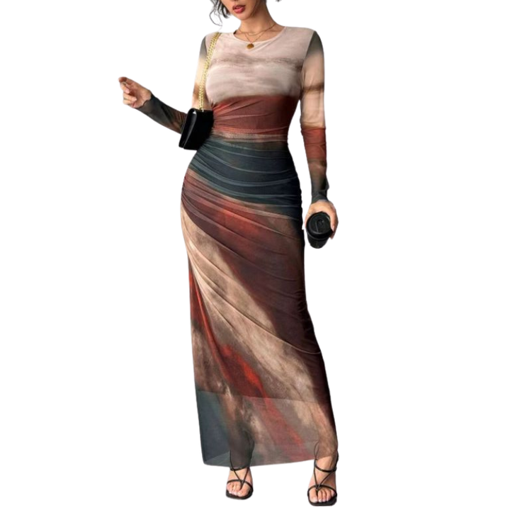 Jill – Stylish Leopard Ruched Bodycon Dress