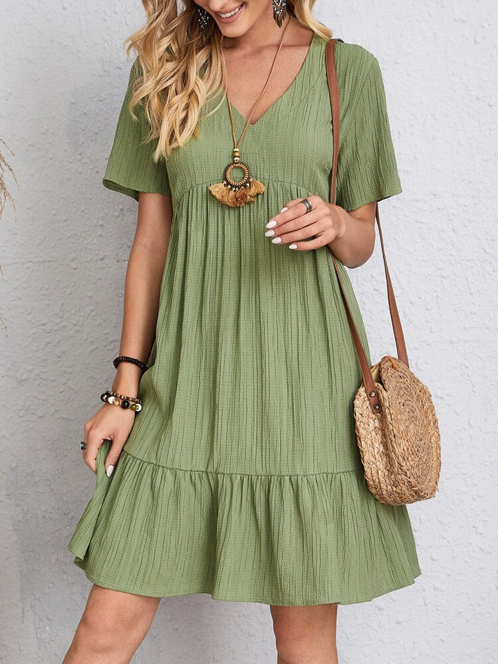 Shirley – Elegant Layered Dress with Tummy Coverage