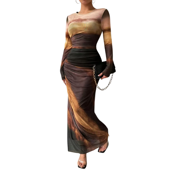 Jill – Stylish Leopard Ruched Bodycon Dress