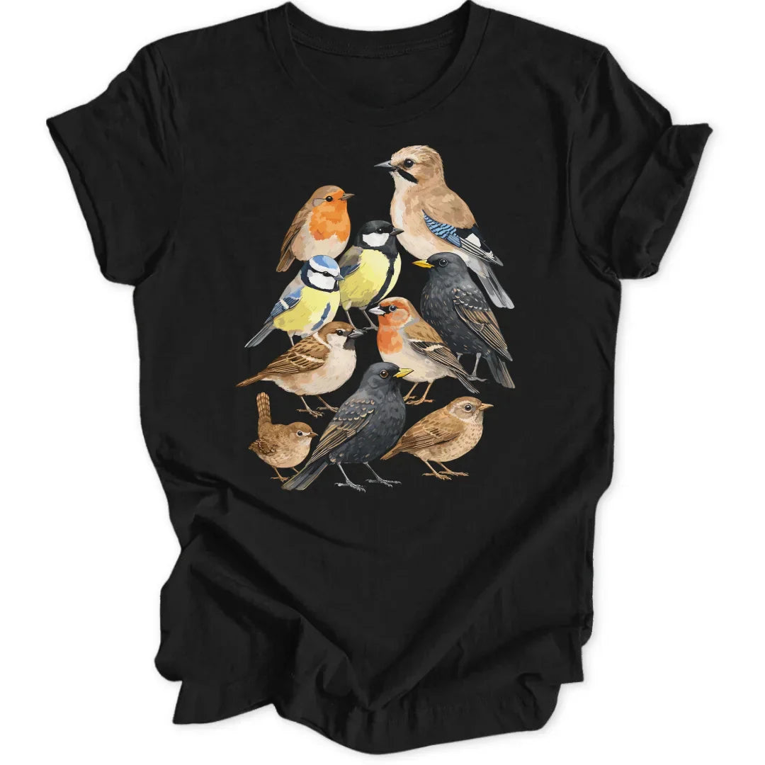 Susan – Elegant Bird Print T-Shirt