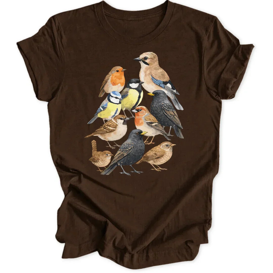 Susan – Elegant Bird Print T-Shirt
