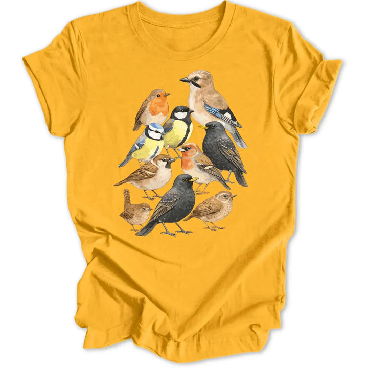 Susan – Elegant Bird Print T-Shirt