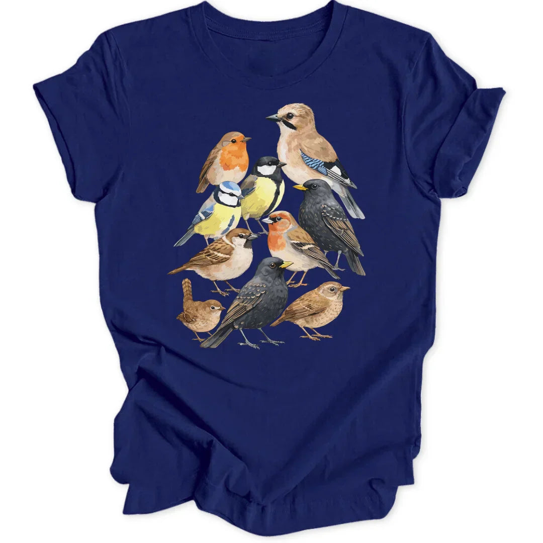 Susan – Elegant Bird Print T-Shirt