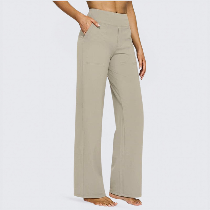 Sally – Comfortable High Waist Wide Leg Trousers