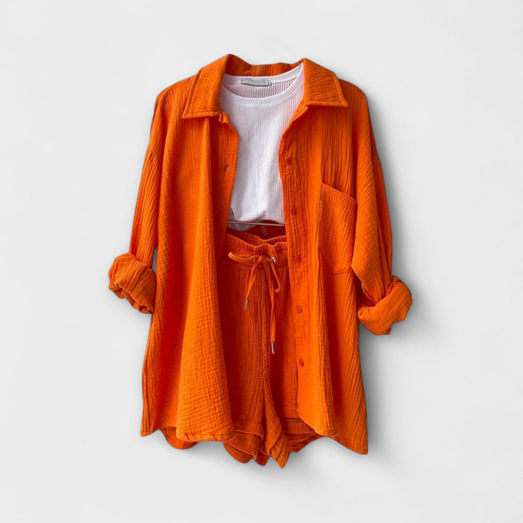 Rosanne – Elegant Coordinating Top And Bottom Set