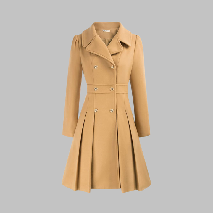 Enid – Classy Double Button Long Sleeve Coat