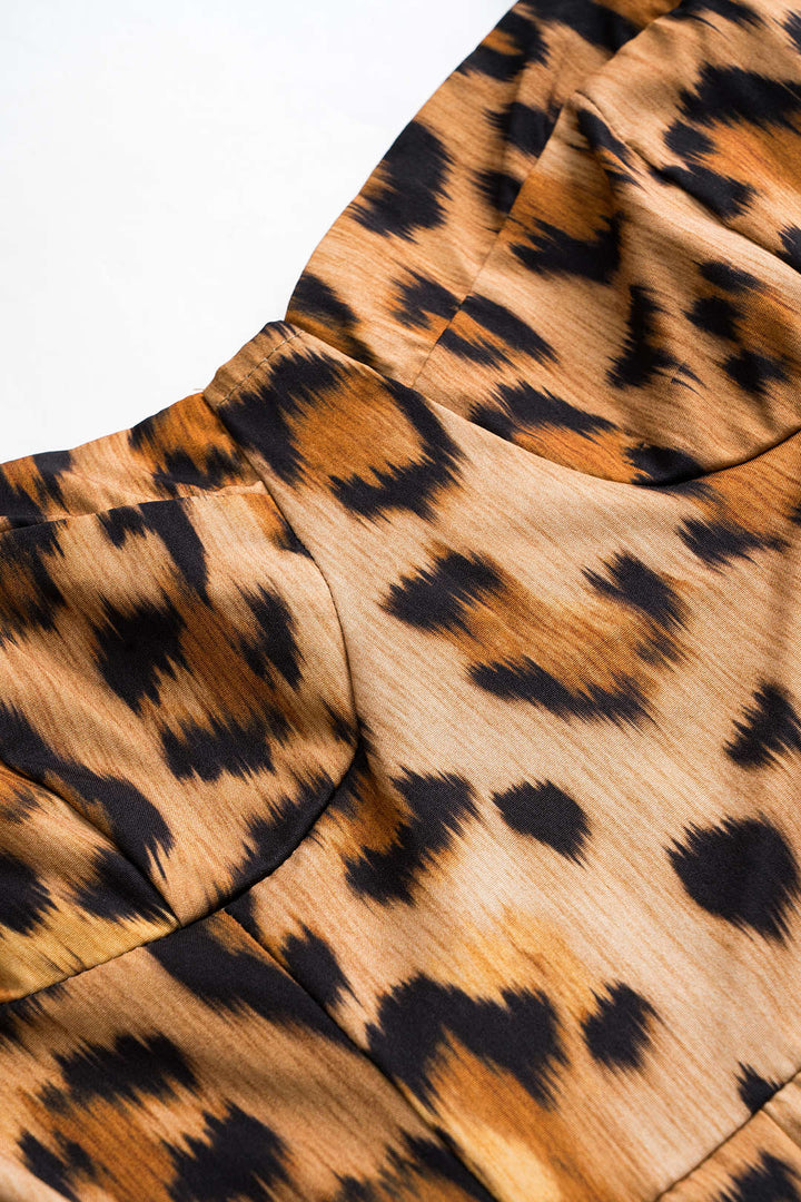 Sally – Bold Leopard Print Midi Dress