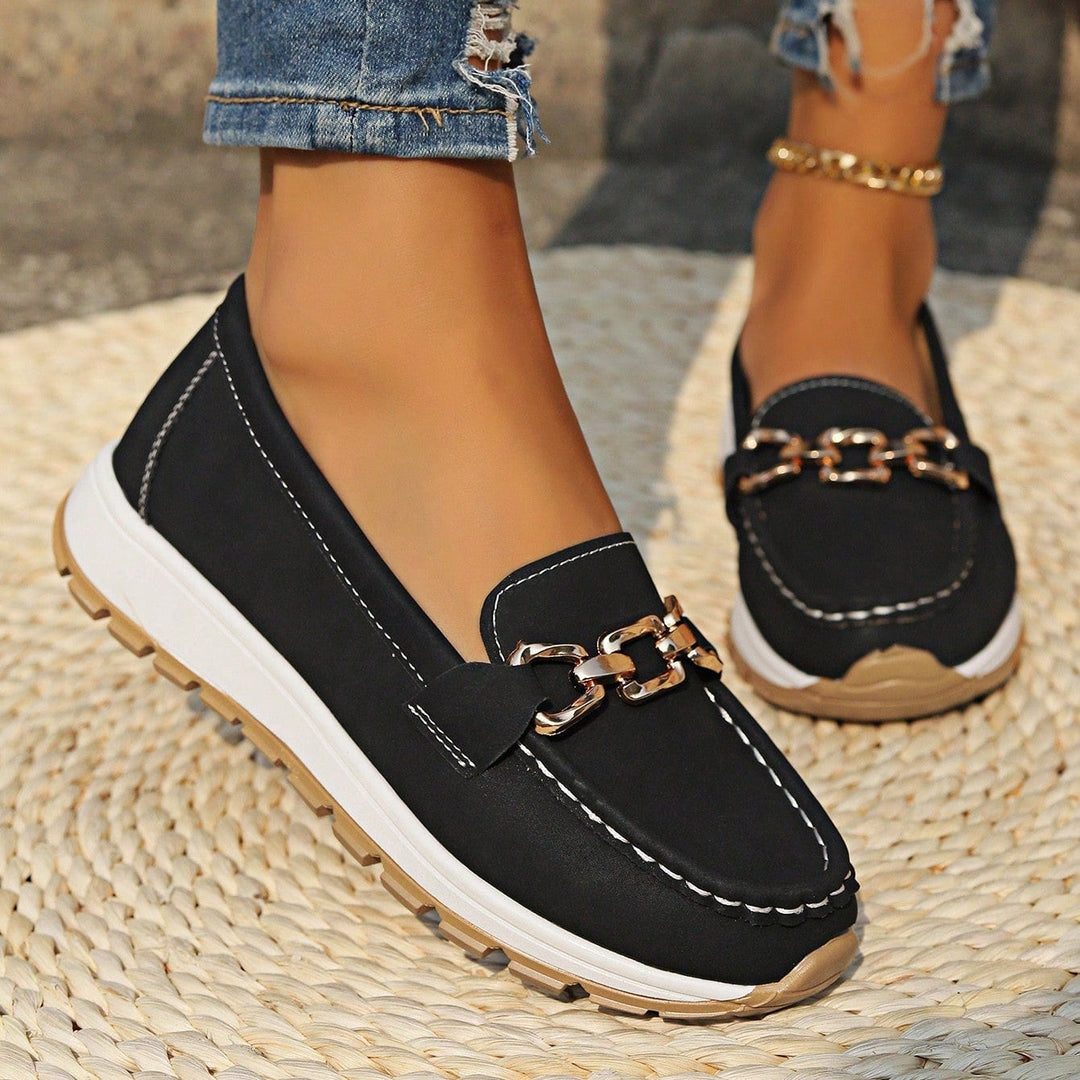 Audrey – Chain Detail Flat Loafers
