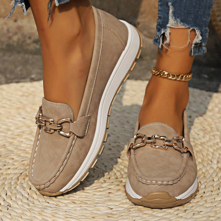 Audrey – Chain Detail Flat Loafers