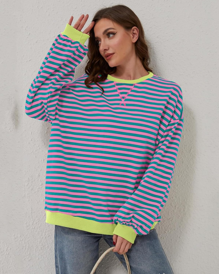 Roxanne – Striped Oversized Sweatshirt