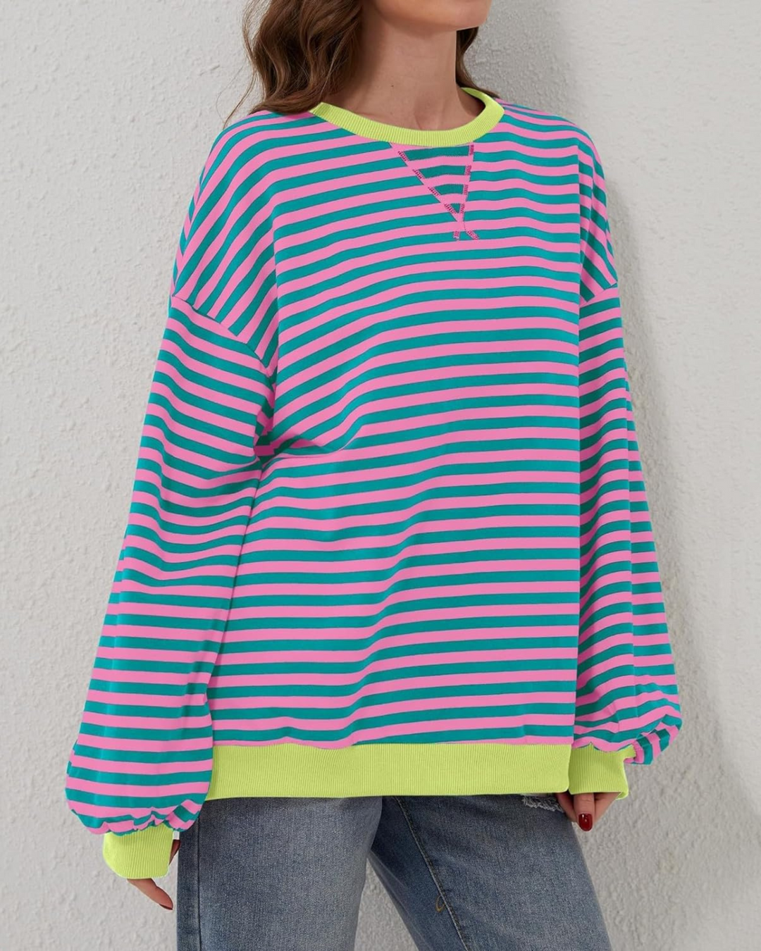 Roxanne – Striped Oversized Sweatshirt