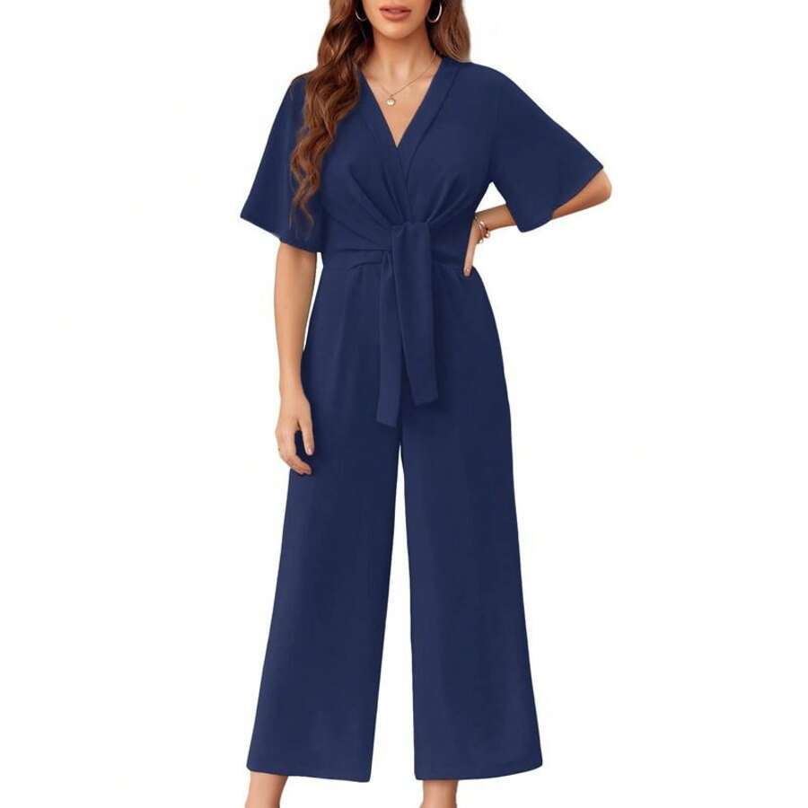 Gabriella – Elegant Summer Tie Knot Jumpsuit