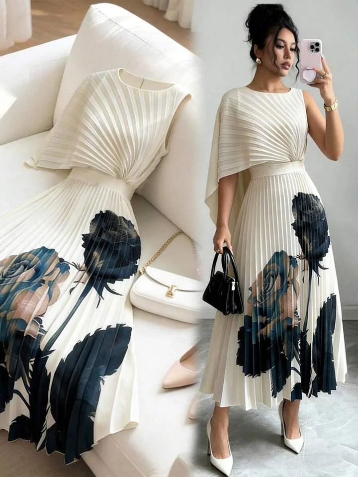 Celeste – Pleated Floral Midi Dress