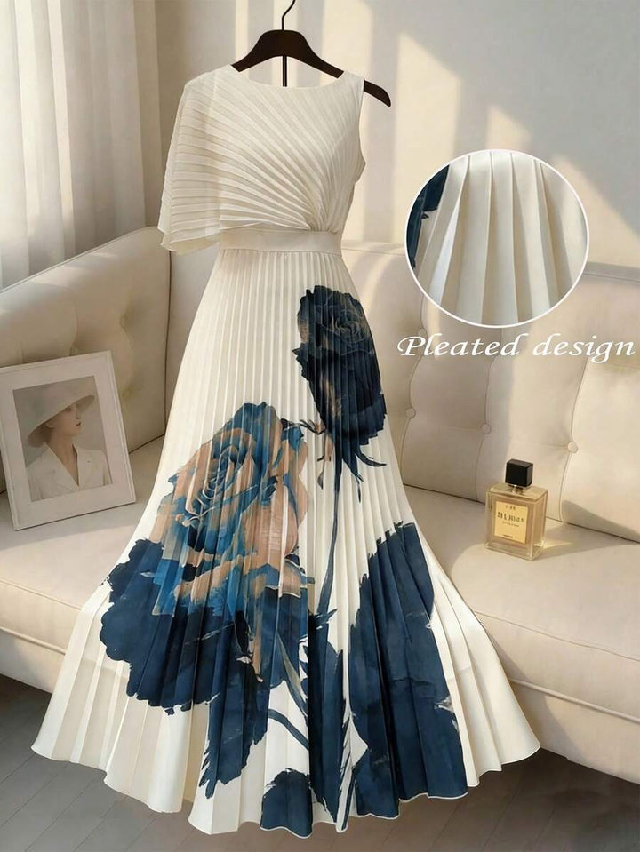 Celeste – Pleated Floral Midi Dress
