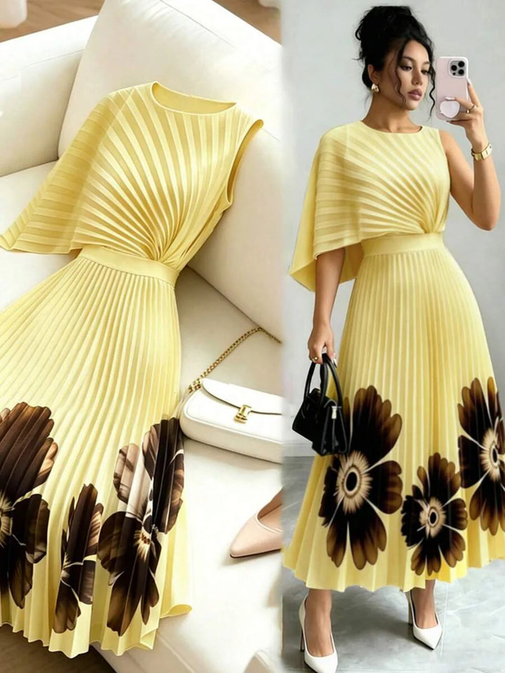 Celeste – Pleated Floral Midi Dress