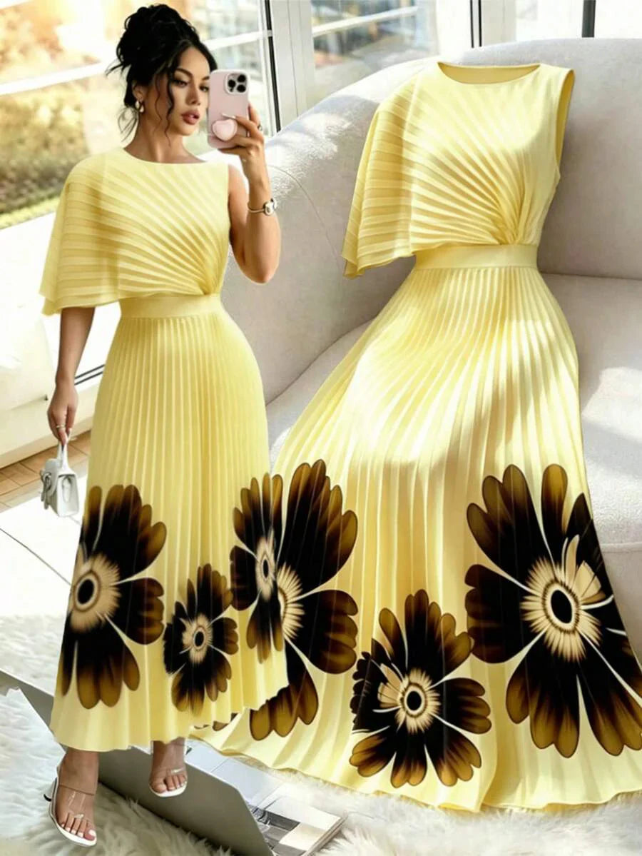 Anna – Pleated Midi Dress