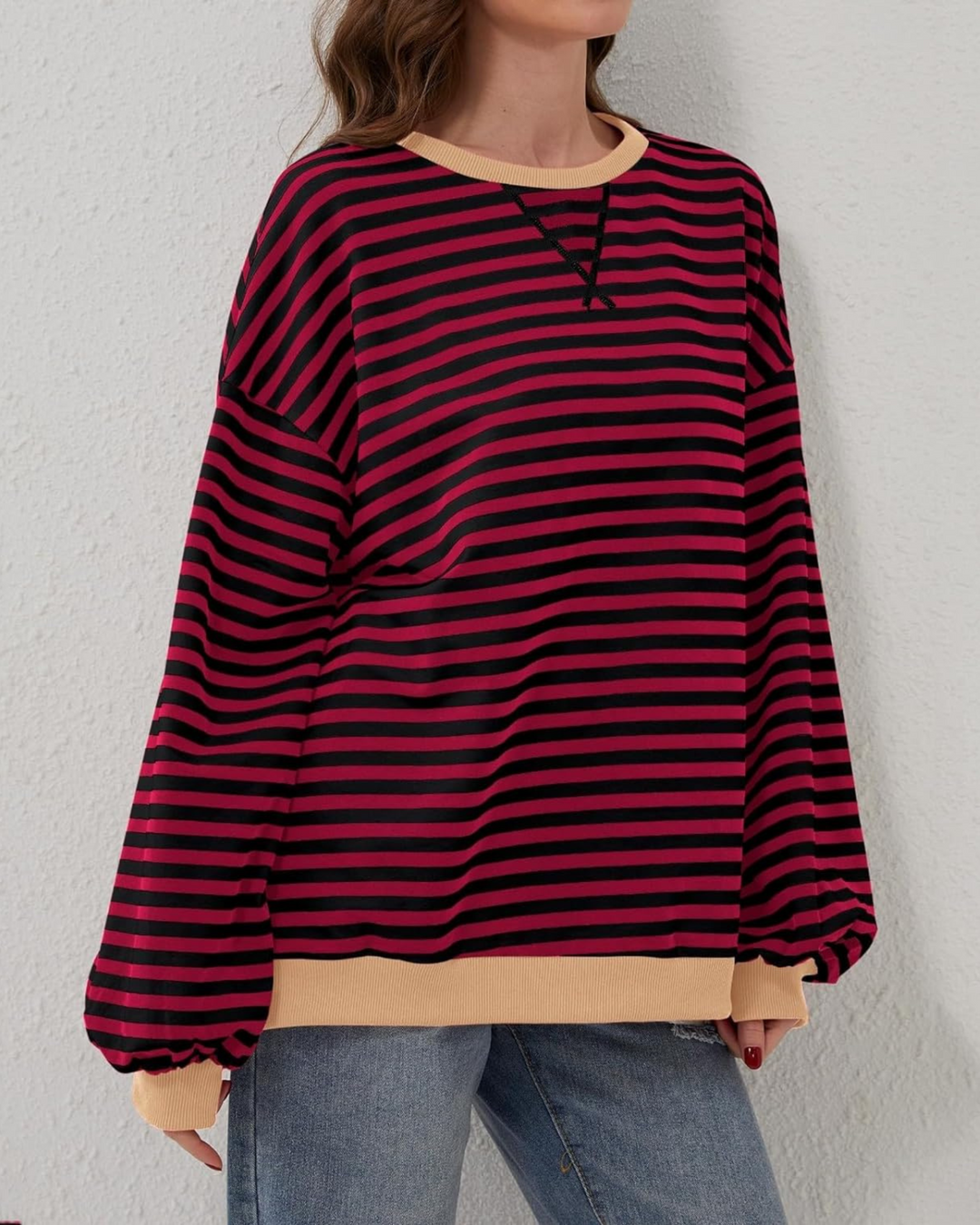 Roxanne – Striped Oversized Sweatshirt