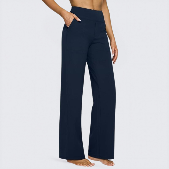 Sally – Comfortable High Waist Wide Leg Trousers