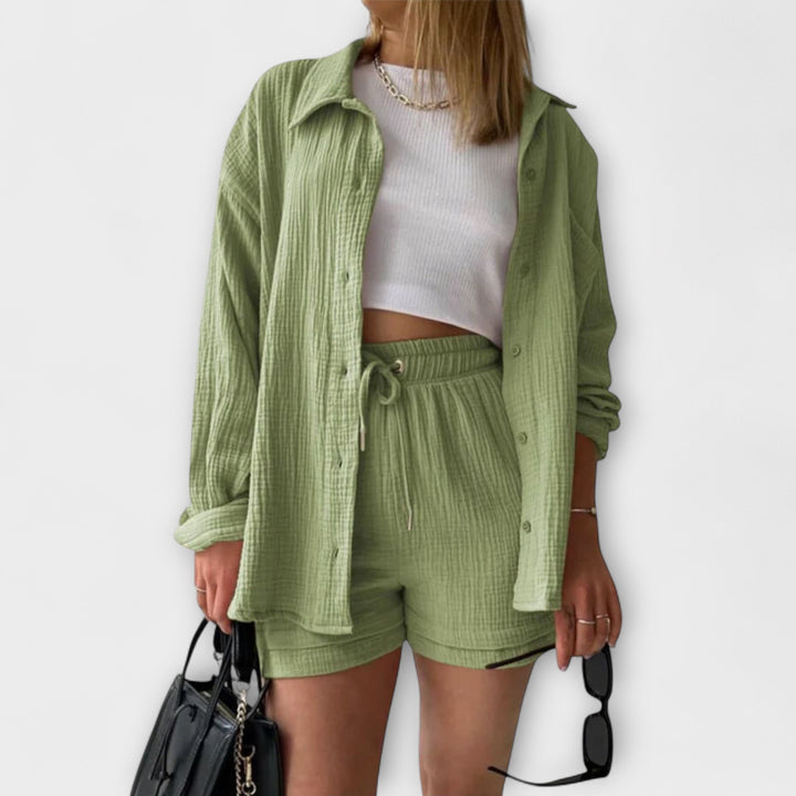Rosanne – Elegant Coordinating Top And Bottom Set