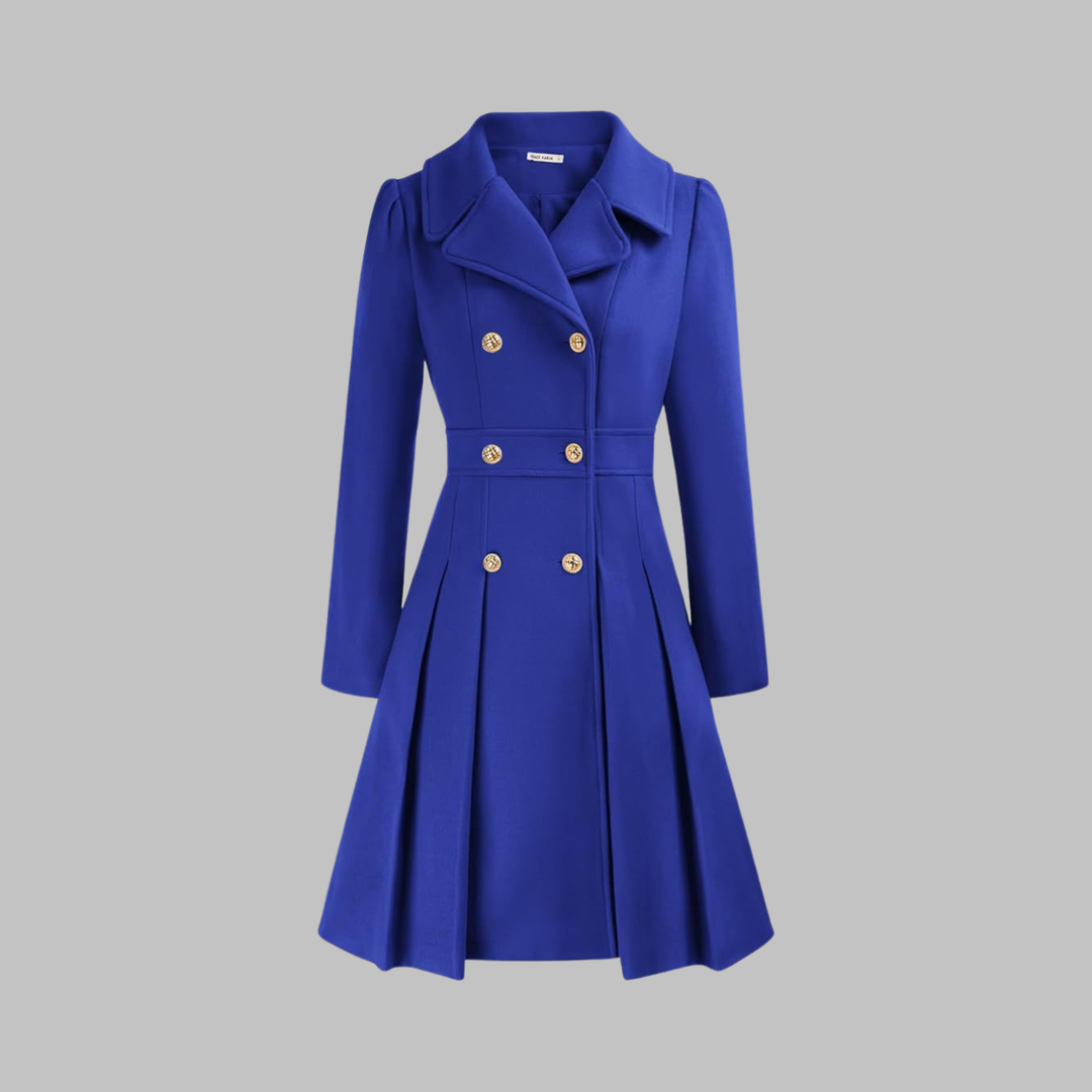 Enid – Classy Double Button Long Sleeve Coat