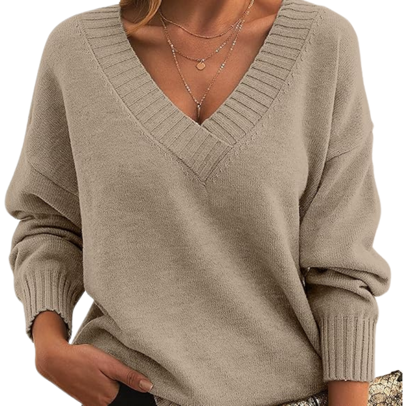 Teresa – Comfy Drop Shoulder Long Sleeve Sweater
