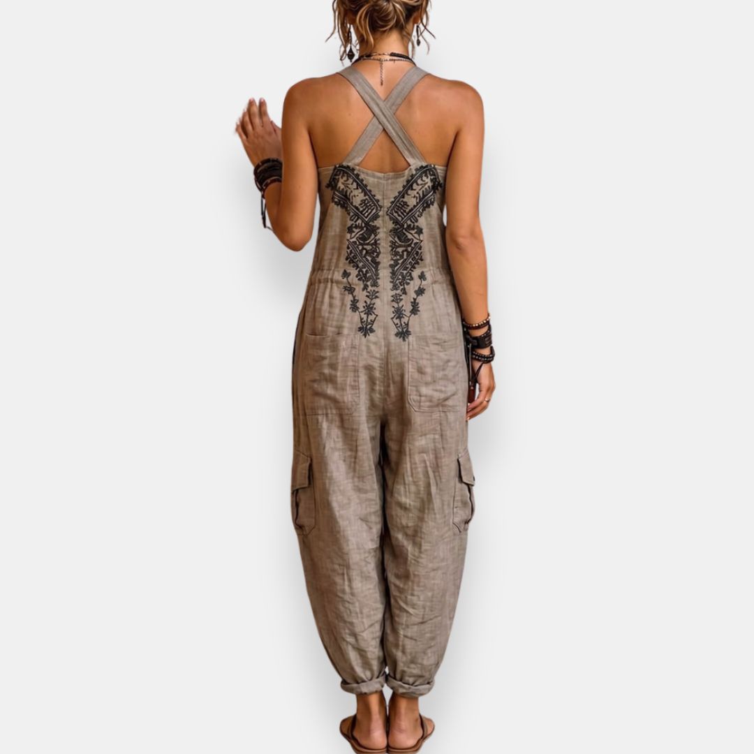 Valerie – Embroidered Bohemian Jumpsuit